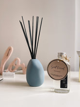 Load image into Gallery viewer, Reed Diffuser in blue ceramic vase