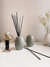 Load image into Gallery viewer, Reed Diffuser in grey ceramic vase