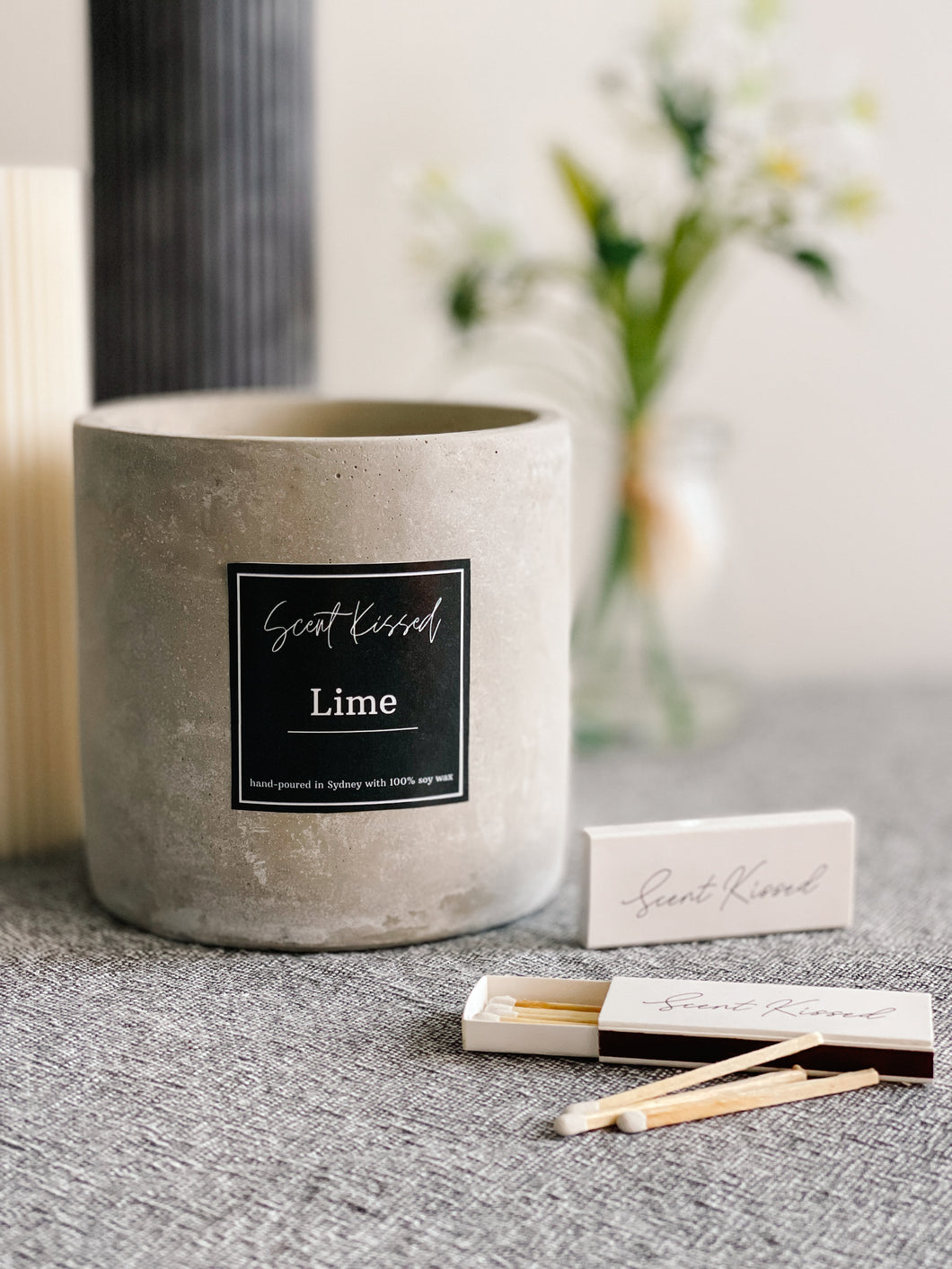 Smells like Lime - concrete jar candle